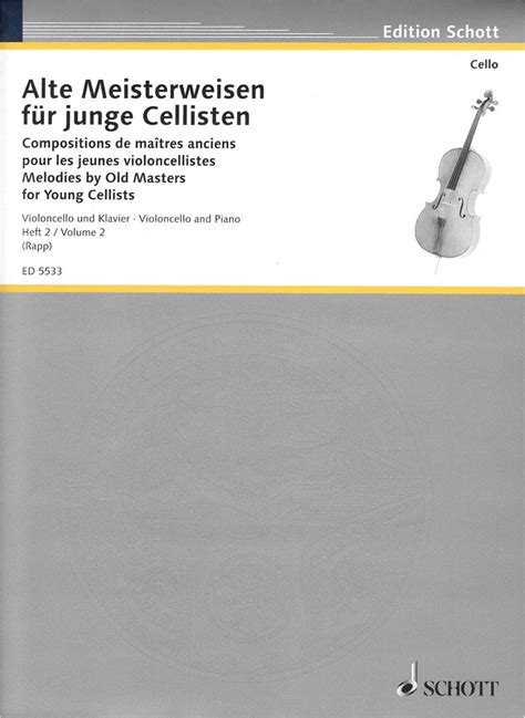Melodies By Old Masters For Young Cellists